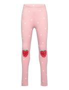 Leggings Strawberry Kneepatch Bottoms Leggings Pink Lindex