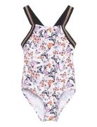 Swimsuit W Elastic Straps, Aop Uimapuku Uima-asut Multi/patterned Colo...