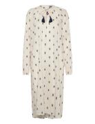 Punjabll Midi Dress Ls Polvipituinen Mekko Cream Lollys Laundry