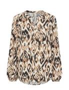 Sc-Fang Tops Blouses Long-sleeved Multi/patterned Soyaconcept