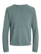 Jjehill Knit Crew Neck Noos Tops Knitwear Round Necks Blue Jack & J S