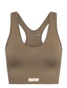 Borg Low Seamless Bra Sport Bras & Tops Sports Bras - All Brown Björn ...