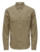 Onsgudmund Slim 1-Pkt Solid Shirt Noos Tops Shirts Casual Khaki Green ...