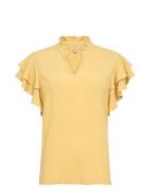 Sc-Radia Tops Blouses Short-sleeved Yellow Soyaconcept