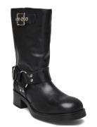 Blessing Boot Shoes Boots Ankle Boots Ankle Boots Flat Heel Black Stev...