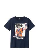 Nkmjavis Dragonball Ss Top Noos Vde Tops T-shirts Short-sleeved Navy N...