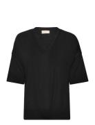 Fqelina-Pullover Tops T-shirts & Tops Short-sleeved Black FREE/QUENT