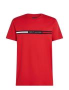 Hilfiger Chest Insert Tee Tops T-shirts Short-sleeved Red Tommy Hilfig...