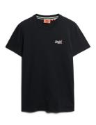 Essential Logo Emb Tee Tops T-shirts Short-sleeved Black Superdry