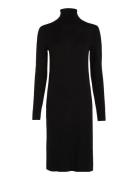 Merino Wool Knee Dress Lyhyt Mekko Black Calvin Klein