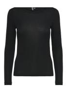 Pcmaria Ls Top Noos Bc Tops T-shirts & Tops Long-sleeved Black Pieces