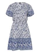 Vmmilan Ss Short Dress Wvn Ga Lyhyt Mekko Blue Vero Moda