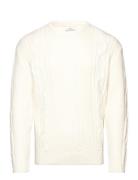 Hco. Guys Sweaters Tops Knitwear Round Necks Cream Hollister