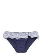 Ruffled Floral Bikini Bottom Uimashortsit Navy Mango