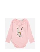 Baby Beneath The Moon Ruffle Body Bodies Long-sleeved Pink Bobo Choses