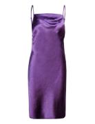 Satina Slipmy Dress Polvipituinen Mekko Purple Bzr