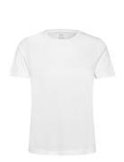 Short-Sleeved Cotton T-Shirt Tops T-shirts & Tops Short-sleeved White ...