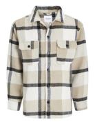 Jjebradley Ollie Overshirt Ls Noos Tops Overshirts Beige Jack & J S