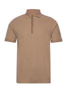 Mmgharvey Polo Ss Tee Tops Polos Short-sleeved Beige Mos Mosh Gallery