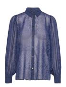 Baomd Print Shirt Tops Shirts Long-sleeved Blue Modström