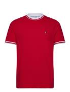 Org Piq Tee Ribbed T Tops T-shirts Short-sleeved Red Original Penguin