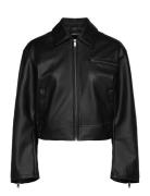 Distressed Pu Bomber Bombertakki Black Gina Tricot