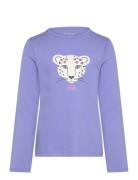 Printed Longsleeve Tops T-shirts Long-sleeved T-shirts Purple Tom Tail...