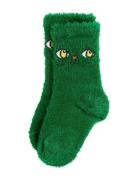 Cat Face Fluffy Sock Sukat Green Mini Rodini