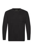 Basic Longsleeve Tops T-shirts Long-sleeved Black Tom Tailor