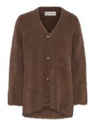 Jenny Alpaca Blend Cardigan Tops Knitwear Cardigans Brown Malina