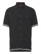 Ebor Tops Shirts Short-sleeved Black HUGO