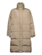 Downbblucky Coat Topattu Pitkä Takki Beige Bruuns Bazaar