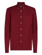 Flex Poplin Rf Shirt Tops Shirts Casual Burgundy Tommy Hilfiger