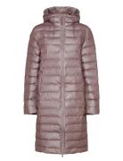 Lohja Longer Puffer Jacket W3T3 Topattu Pitkä Takki Pink Rains