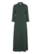 Yassavanna Long Shirt Dress S. Noos Maksimekko Juhlamekko Green YAS