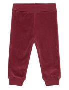 Pants Velour Bottoms Sweatpants Red Fixoni