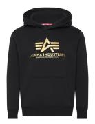 Basic Hoody Carbon Tops Sweat-shirts & Hoodies Hoodies Black Alpha Ind...