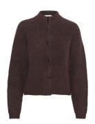 Alphagz Short Cardigan Tops Knitwear Cardigans Burgundy Gestuz