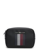 Th Foundation Pique Washbag Toilettilaukut Black Tommy Hilfiger