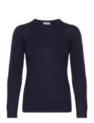 Basic Sweater Loose Tension Tops Knitwear Jumpers Navy Davida Cashmere