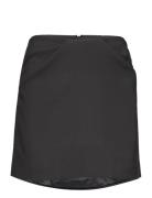 Pleat Miniskirt Lyhyt Hame Black Mango