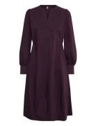 Cuantoinett Rib Dress Polvipituinen Mekko Burgundy Culture