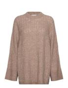 Larina Sweater Tops Knitwear Jumpers Brown Stylein