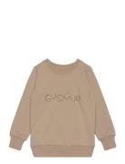 Logo Sweatshirt Tops Sweat-shirts & Hoodies Sweat-shirts Beige Gugguu