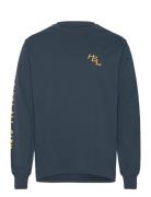 Hel Long Sleeve Tops T-shirts Long-sleeved Navy Makia