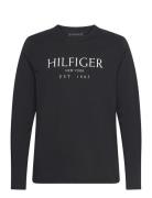 Big Hilfiger Ls Tee Tops T-shirts Short-sleeved Black Tommy Hilfiger