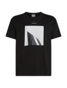 City Photo Print T-Shirt Tops T-shirts Short-sleeved Black Calvin Klei...