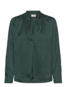 Tink Satin Tops Blouses Long-sleeved Green Zadig & Voltaire