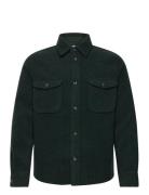 Lennon Bouclé Overshirt Tops Overshirts Green Les Deux