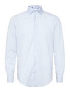 Poplin W. Paisley Contrast Tops Shirts Business Blue Bosweel Shirts Es...